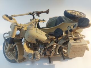 BMW R75-Sidecar "Afrika Korps" 1:15 Metallo 70'