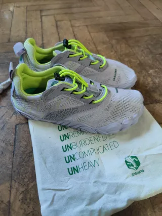 Zapatillas Saguaro Barefoot Gris/Verde Talla 34