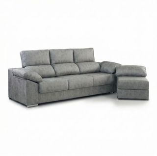 Sofá de tela gris anti manchas