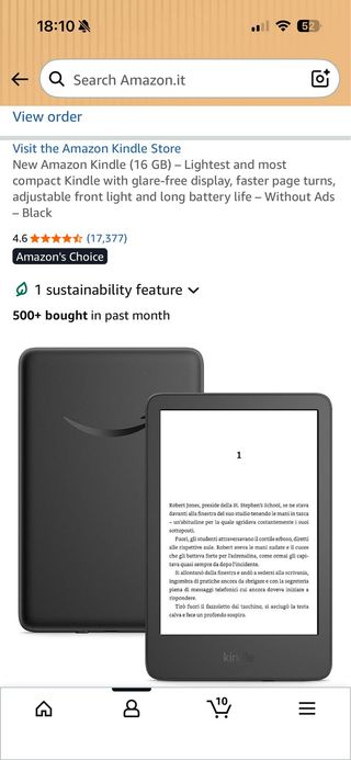 Kindle 16GB senza pubblicitá