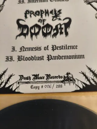 Death Womb / Prophets of Doom 7 Split EP