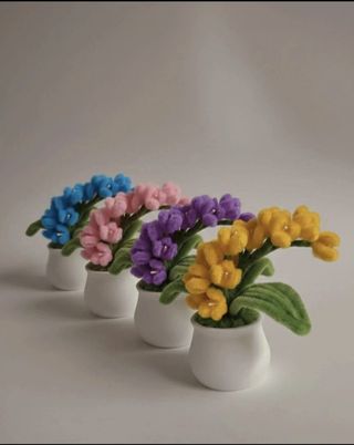 Vasetto fiori blu