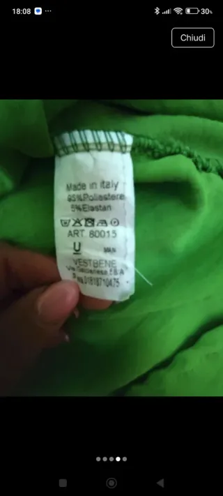 Camicia donna larga verde taglia unica