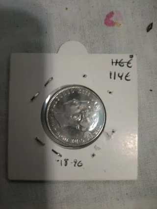 Peseta Plata 1896 Alfonso XIII Estrella 18-96