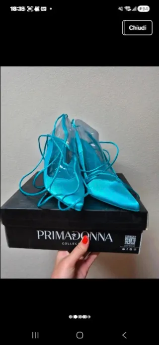 Tacchi Primadonna Collection Blu/Teal Tg 40