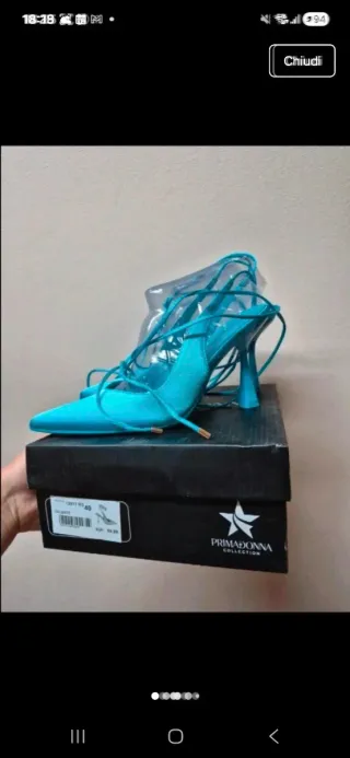 Tacchi Primadonna Collection Blu/Teal Tg 40