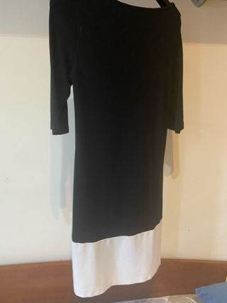 Vestido Zara Negro y Blanco
