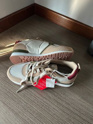 Deportivas Xti Talla 38 Beige/Blanco
