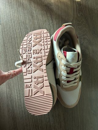 Deportivas Xti Talla 38 Beige/Blanco