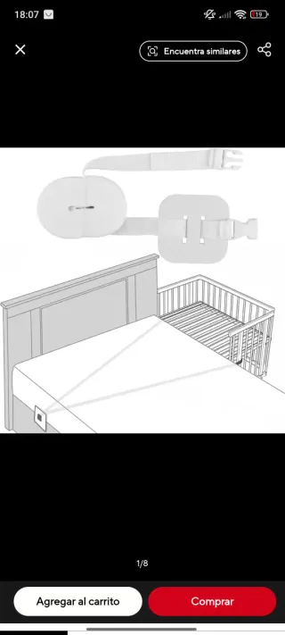 Sujetador de cuna para cama