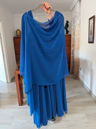 Vestido largo azul elegante