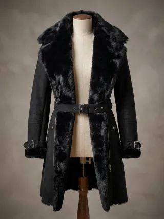 Abrigo Lujo Adolfo Domínguez Negro