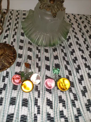 Lámpara araña italiana cristal veneciano