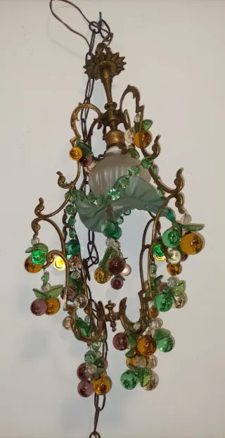 Lámpara araña italiana cristal veneciano