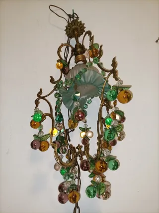 Lámpara araña italiana cristal veneciano