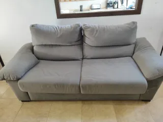 Sofá Cama Gris Tela