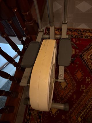 Bicicleta Elíptica Gris y Beige