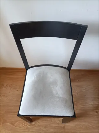 6 Sillas Comedor Negras Tapizadas Beige