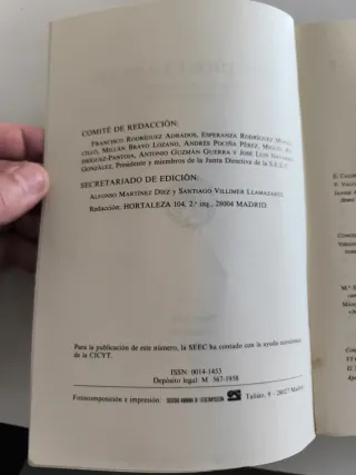 Tomo XXX Estudios clásicos N° 93.