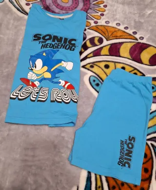 Pijama Sonic niño azul