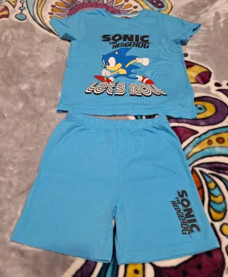 Pijama Sonic niño azul