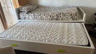 Cama nido juvenil blanca con cajones