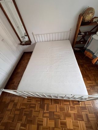 Cama IKEA blanca + colchón
