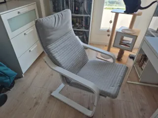 Sillón Ikea Gris y Blanco