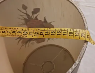 Coppia paralumi vintage dipinti a mano