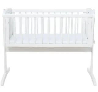 Minicuna blanca de madera