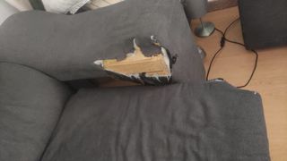 Sofá Chaise Longue Gris Tela