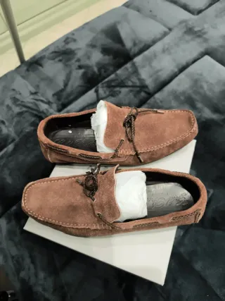 Mocassini scamosciati uomo marroni