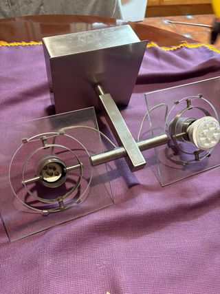 Lámpara de techo moderna metal y cristal