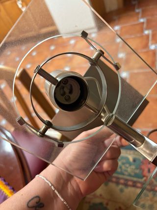 Lámpara de techo moderna metal y cristal