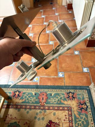 Lámpara de techo moderna metal y cristal