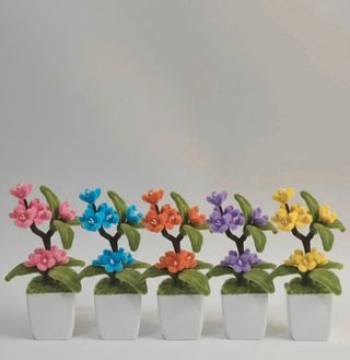 Vasetto decorativo fiori gialli
