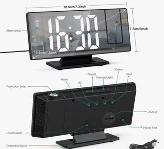 Despertador Digital con Proyección LED
