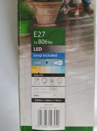 Luci Design Metallo Plastica Argento Bianco