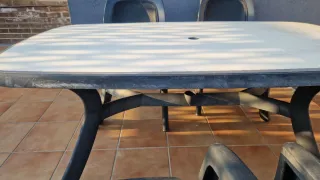 Mesa y 4 Sillas Exterior Plástico