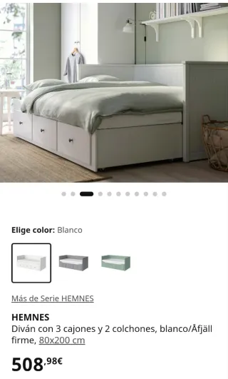 Cama nido IKEA HEMNES extensible cama doble