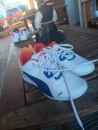 Zapatillas Puma BMW Blancas y Azules N 37