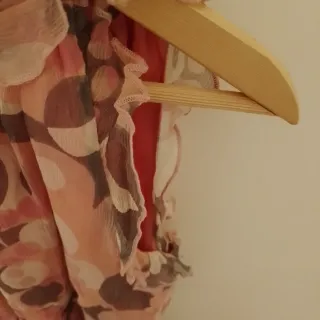 Elegante top seda natural forrado