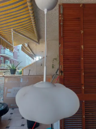 Lámpara colgante nube beige y blanco