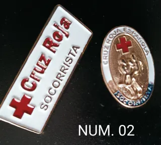 Lote 5 insignias Cruz Roja Socorrista