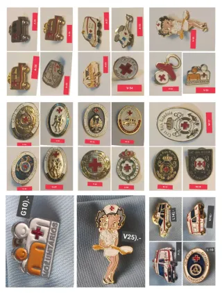 Lote 5 insignias Cruz Roja Socorrista