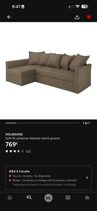Sofá Cama Gris Ikea Holmsund