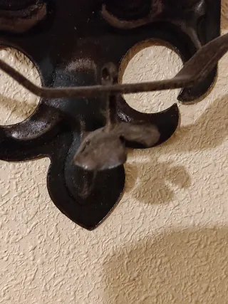 Aplique de vela de cortejo de hierro forjado