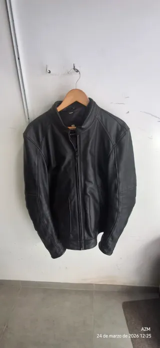 Chaqueta de cuero Husqvarna Negra