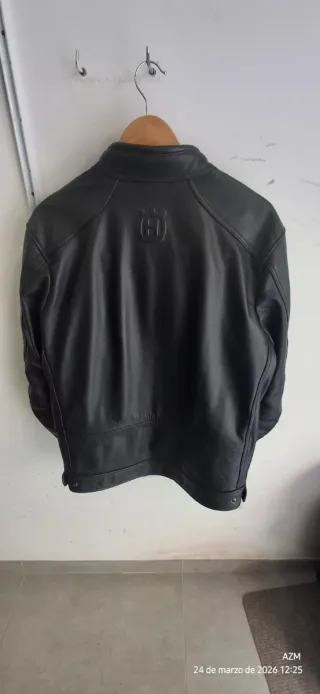 Chaqueta de cuero Husqvarna Negra