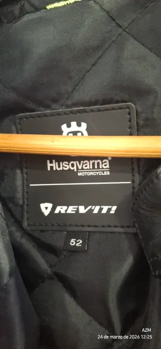 Chaqueta de cuero Husqvarna Negra